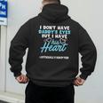 Adoption Announcement Day Dad Heart Small Men's Hoodie Back Print