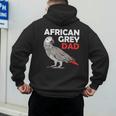 African Grey Parrot Dad Congo Bird Father Men's Hoodie Back Print
