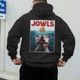 American Bulldog Jowls Burger Bully Dog Mom Dog Dad Men's Hoodie Back Print