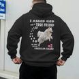 American Eskimo Dog Mom Eskie Dad Art Eskie Lover Quote Men's Hoodie Back Print
