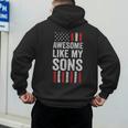 American Flag Dad Mom Awesome Like My Sons Men's Hoodie Back Print