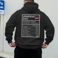 Armenian Dad Nutrition Facts National Pride For Dad Men's Hoodie Back Print