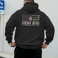Army Dad With American Flag Camo For Veteran Day Women Kids Men Men's Hoodie Back Print