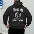 Autism Awareness For Proud Dad Support Autistic Kids Men's Hoodie Back Print