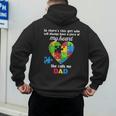 Autism Dad Of Autism Daughter Daddy Shirts Autistic Support Men's Hoodie Back Print