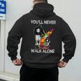 Autism Dad Support Alone Puzzle You'Ll Never Walk Men's Hoodie Back Print