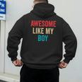 Awesome Like My Boy Mom Dad Men's Hoodie Back Print