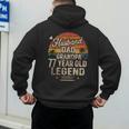 Back Legend Husband Dad Grandpa 77 Year Old 77th Birthday Men's Hoodie Back Print