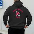 Ball State University Cardinals Arched Dad Men's Hoodie Back Print