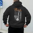 Baseball Coach Dad Like A Normal Dad Only Cooler USA Flag Men's Hoodie Back Print Baseball Coach Dad Like A Normal Dad Only Cooler USA Flag Men's Hoodie Back Print