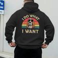 Basset Hound Shirts I Do What I Want Basset Hound Dad Men's Hoodie Back Print