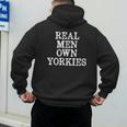 BDAZ Yorkie Dad Real Men Own Yorkies Terriers Dog Husband Small Men's Hoodie Back Print