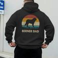 Berner Dad For Men Bernese Mountain Dog Vintage Dad Men's Hoodie Back Print
