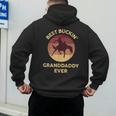 Best Buckin' Granddaddy Western Rodeo Cowboy Bucking Horse Men's Hoodie Back Print
