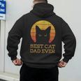 Best Cat Dad Ever Vintage Cat Daddy Fathers Day Men's Hoodie Back Print