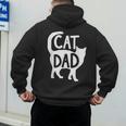 Best Cat Dad Fathers Day Men Kitty Daddy Papa Christmas Meow Men's Hoodie Back Print