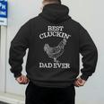 Best Cluckin' Dad Ever Father's Day Chicken Farm Shirt Men's Hoodie Back Print