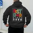 Best Dad Since 2009 Fathers Day Retro Vintage Men's Hoodie Back Print Best Dad Since 2009 Fathers Day Retro Vintage Men's Hoodie Back Print