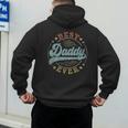 Best Daddy Ever Father's Day Daddy Vintage Emblem Men's Hoodie Back Print