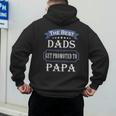 The Best Dads Get Promoted To Papa Father's Day New Grandpa Men's Hoodie Back Print