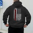 Best Dog Dad Ever American Flag For Best Father Men's Hoodie Back Print