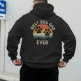 Best Dog Dad Ever Vintage Father's Day Dog Lover Men's Hoodie Back Print