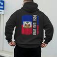 Best Haitian Dad Ever Haiti Daddy Father's Day Men's Hoodie Back Print