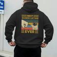 Best Siamese Cat Dad Ever Retro Vintage Sunset Men's Hoodie Back Print