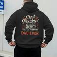 Best Truckin Dad Ever Trucker Truck Driver Father's Day Men Men's Hoodie Back Print