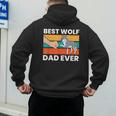 Best Wolf Dad Ever Men's Hoodie Back Print