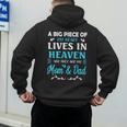 A Big Piece Of My Heart Lives In Heaven My Mom And Dad Men's Hoodie Back Print
