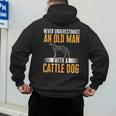 Blue Heeler Dad Australian Cattle Dog Men Men's Hoodie Back Print Blue Heeler Dad Australian Cattle Dog Men Men's Hoodie Back Print