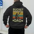 Bucket Dad Softball Dad Baseball Coach Father's Day Men's Hoodie Back Print