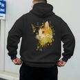 Calico Cat With Flowers For Mom Dad Women Men Kids Botanical Men's Hoodie Back Print