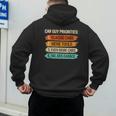 Car Guy Priorities Cars Garage Lover For Men Dad Men's Hoodie Back Print