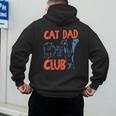 Cat Dad Club Life Is Better With Cats Cat Dad Retro Men's Hoodie Back Print