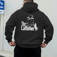 Cat Dad Life The Catfather Fathers Day Vintage Men's Hoodie Back Print