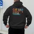 Cat Dad The Man The Myth Snack Dealer Fathers Day Men's Hoodie Back Print