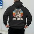 Cat Daddy Shirt Men Cat Lover Dad Fathers Day Men's Hoodie Back Print