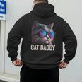 Cat Daddy Shirt Cat Sunglasses Cool Cat Dad Men Father Men's Hoodie Back Print