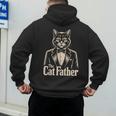Cat Lover The CatFather Cat Dad Men's Hoodie Back Print
