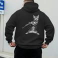 Cat Playing The Clarinet For Cat Lover Cat Mom Cat Dad Men's Hoodie Back Print Cat Playing The Clarinet For Cat Lover Cat Mom Cat Dad Men's Hoodie Back Print