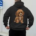 Cavapoo Breed Pet Lover Art Dog For Mom Dad Kids Men's Hoodie Back Print