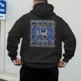 Cheer Dad Daddy Bow Sport Cheerleader Cheerleading Blue Men's Hoodie Back Print