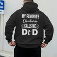 Cheer Dad My Favorite Cheerleader Calls Me Dad Men's Hoodie Back Print