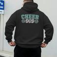 Cheer Dad My Favorite Cheerleader Calls Me Dad Teal Blue Men's Hoodie Back Print