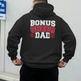 Cheer Stepdad Bonus Cheer Dad Red Men's Hoodie Back Print