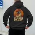 Chicken Daddy Vintage Chicken Dad Farmer Poultry Farmer Men's Hoodie Back Print