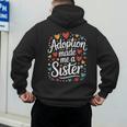 Child Adoption Day Adoptive Dad Adoption Made Me A Sister Men's Hoodie Back Print