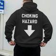 Choking Hazard Adult Dad Joke Men's Hoodie Back Print
